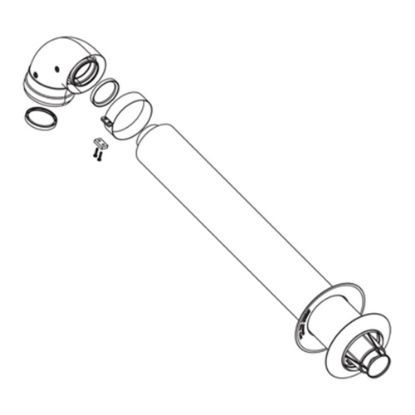 Immagine di KIT SCARICO COASSIALE Ø 60/100 MM PER SCALDACQUA INFINITY NEW RINNAI