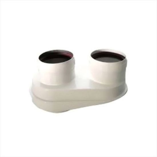 Immagine di SDOPPIATORE Ø 60/100 A Ø 80/80 MM PER SCALDACQUA IDRABAGNO LX BERETTA (EX 1100749)