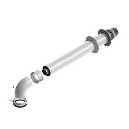 Immagine di KIT ASPIRAZIONE-SCARICO COASSIALE ORIZZONTALE Ø 60/100 CM 100 PER SCALDACQUA FERROLI