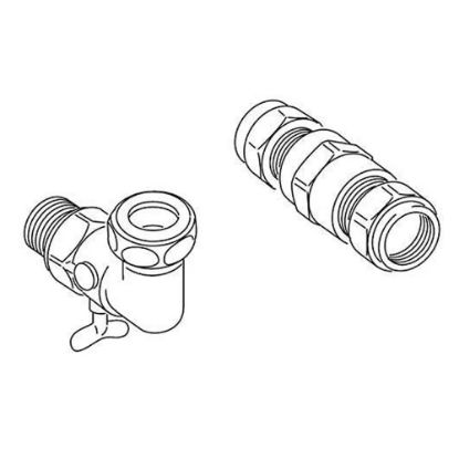 Immagine di KIT VALVOLA SQUADRO Ø 1/2" GAS VECCHIA DIMA PER CALDAIA VAILLANT
