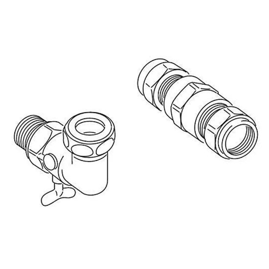 Immagine di KIT VALVOLA SQUADRO Ø 1/2" GAS VECCHIA DIMA PER CALDAIA VAILLANT