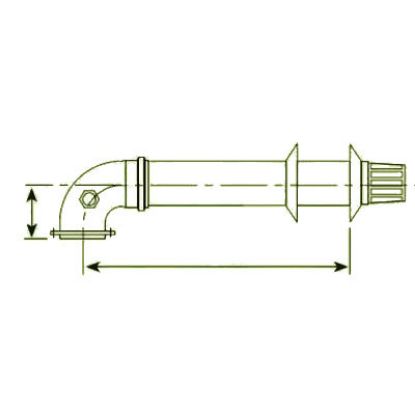 Immagine di KIT SCARICO FUMI COASSIALE Ø 60/100 PER CALDAIA A CONDENSAZIONE UNIQA TUBO DA CM 100 SIME