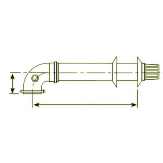 Immagine di KIT SCARICO FUMI COASSIALE Ø 60/100 PER CALDAIA A CONDENSAZIONE UNIQA TUBO DA CM 100 SIME