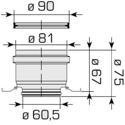 Immagine di SDOPPIATORE Ø 80-80 PER CALDAIA UNIQA SIME