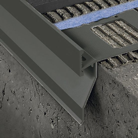 Immagine di PROFILO A T + GOCCIOLATOIO ANTRACITE ALTEZZA 10 MM L. 2700 MM