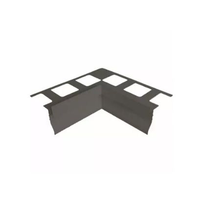 Immagine di ANGOLO INTERNO PROFILO T + GOCCIOLATOIO ANTRACITE ALTEZZA 10 MM