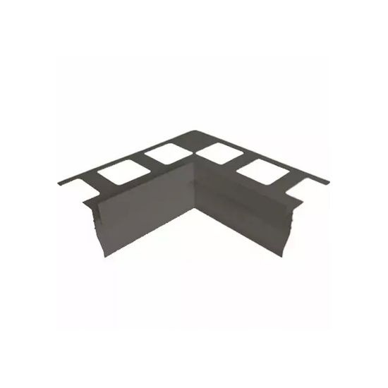 Immagine di ANGOLO INTERNO PROFILO T + GOCCIOLATOIO ANTRACITE ALTEZZA 10 MM