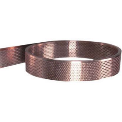 Immagine di NASTRO FORATO PARAPASSERO IN RAME ALTEZZA 100 MM ROTOLO DA 25 MT