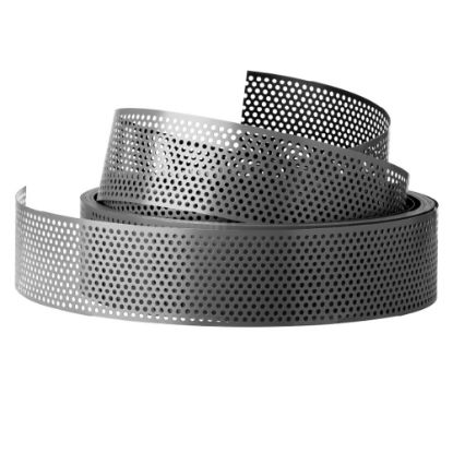 Immagine di NASTRO FORATO PARAPASSERO IN ALLUMINIO ALTEZZA 100 MM ROTOLO DA 25 MT