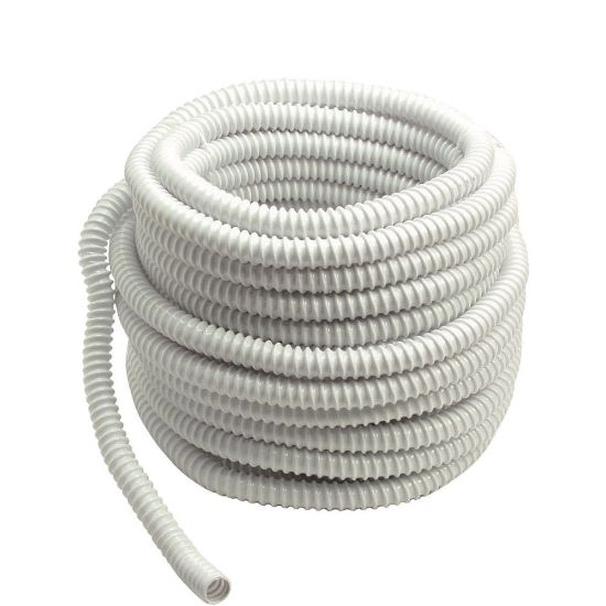 Immagine di TUBO CORRUGATO GOMMATO PER SCARICO CONDENSA IN PVC Ø 16 MM ROTOLO DA 25 MT