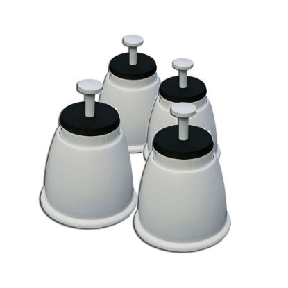 Immagine di PIEDINI A PAVIMENTO AVORIO REGOLABILI GENIUS 1000 R CON VITE M10 CONFEZIONE 4 PZ TECNOSYSTEMI