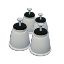 Immagine di PIEDINI A PAVIMENTO AVORIO REGOLABILI GENIUS 1000 R CON VITE M10 CONFEZIONE 4 PZ TECNOSYSTEMI