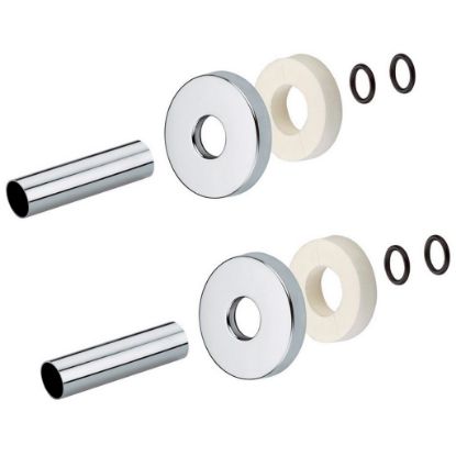 Immagine di KIT COPRITUBO MINIMALISTA L.70 MM FORO Ø 18 MM CROMO POLETTI