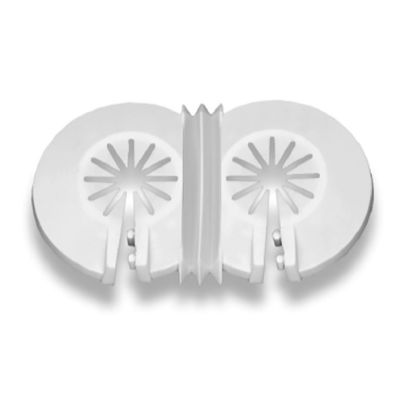 Immagine di ROSETTA DOPPIA MONOTUBO FORO Ø 10-20 MM BIANCA