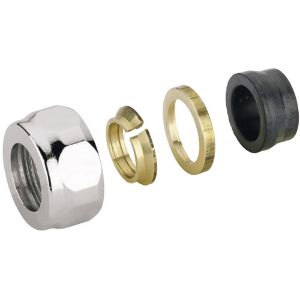 Immagine di ADATTATORE PASSO 24x19 RAME 16 GOMMA CROMO POLETTI