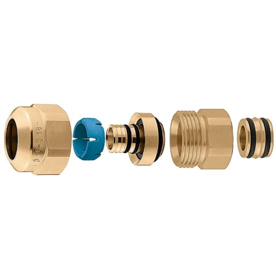 Immagine di RACCORDO MECCANICO PER MULTISTRATO Ø 20x2 OTTONE CALEFFI