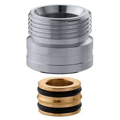 Immagine di RACCORDO DI COLLEGAMENTO CROMATO PASSO 23x1.5 ATTACCO 3/4M PER ADATTATORI CALEFFI