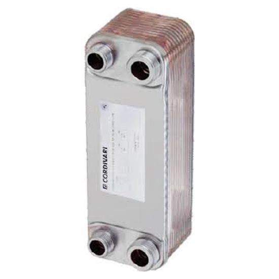 Immagine di SLB 30 SCAMBIATORE SALDOBRASATO 14 PIASTRE INOX USCITE 1 (KW23 RISCALDAMENTO)