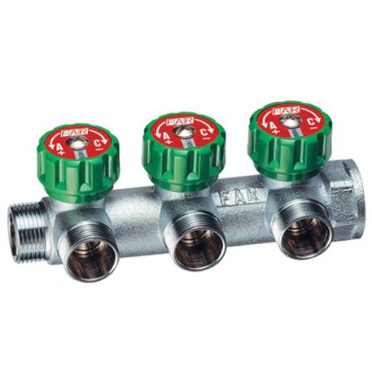 Immagine di COLLETTORE 3 VIE 'MULTIFAR' Ø 3/4" CON ARRESTI MANUALI