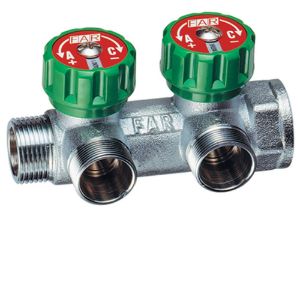 Immagine di COLLETTORE 2 VIE 'MULTIFAR' Ø 3/4" CON ARRESTI MANUALI