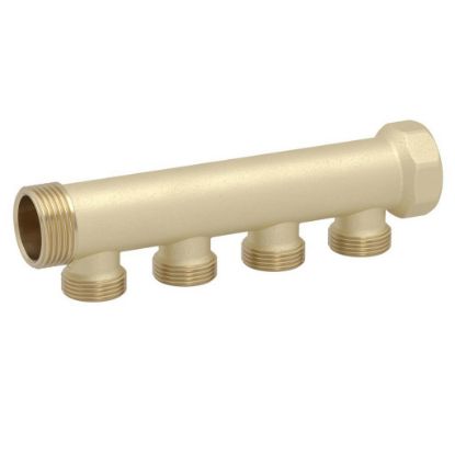 Immagine di COLLETTORE OTTONE Ø 1' A 4 VIE DA 1/2" POLETTI