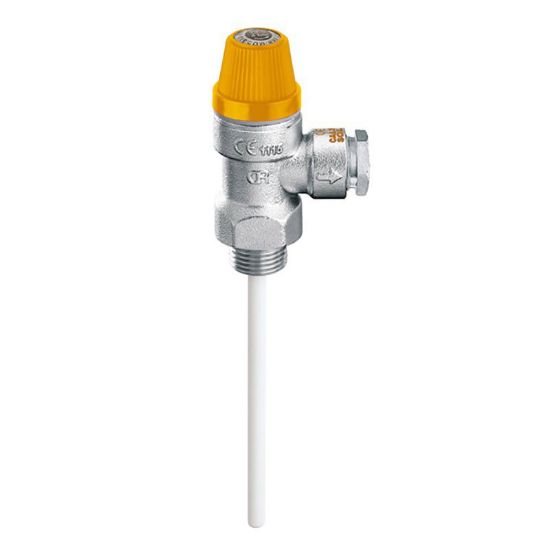 Immagine di VALVOLA SICUREZZA PER SOLARE CON SONDA TEMP.0-90° Ø 1/2"M 6 BAR CALEFFI