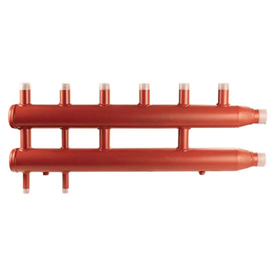 Immagine di COLLETTORE COMPLANARE DIACOL 6 ZONE ATTACCHI Ø 1" FILETTATO MASCHIO INTERASSE 125 MM COMPARATO