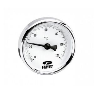 Immagine di TERMOMETRO CON ATTACCO POSTERIORE SCALA 0-120° Ø 80 MM . GAMBO 100 MM . ATTACCO 1/2"M