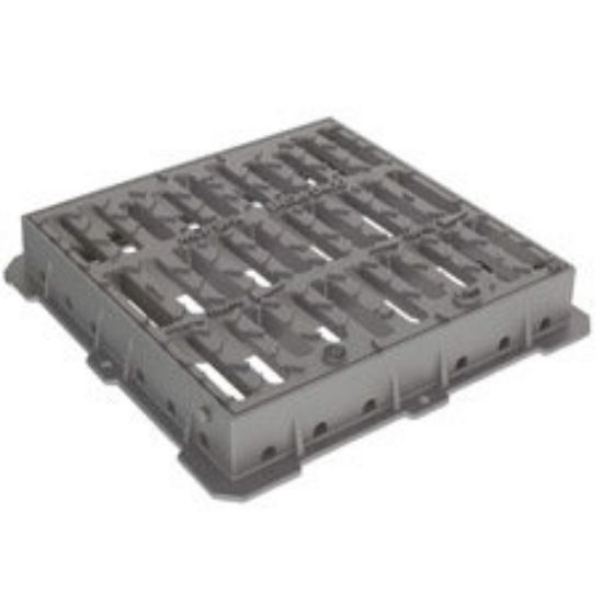 Immagine di GRIGLIA GHISA CM 40x40 CLASSE C250 PER POZZETTO 30x30 CM