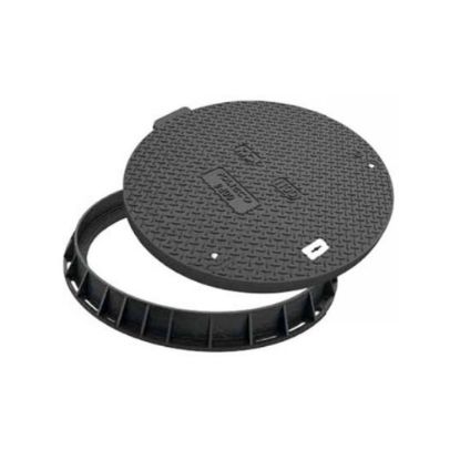 Immagine di CHIUSINO STRADALE CIRCOLARE PER SARACINESCA DIAMETRO 18 CM CLASSE C250