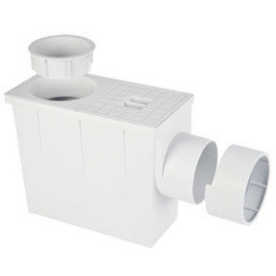 Immagine di POZZETTO PLUVIALE 13,3x26 CM H 21,2 CM SCARICO Ø 80/100 MM USCITA 100 MM