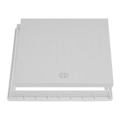 Immagine di COPERCHIO 55x55 CM CON TELAIO PEDONALE PVC MISURA ESTERNA 58x58 CM