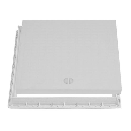 Immagine di COPERCHIO 40x40 CM CON TELAIO PEDONALE PVC MISURA ESTERNA 44x44 CM