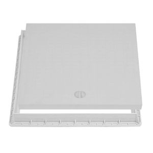 Immagine di COPERCHIO 30x30 CM CON TELAIO PEDONALE PVC MISURA ESTERNA 33x33 CM