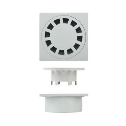 Immagine di CHIUSINO SIFONATO ATTACCO ESTERNO POLIPROPILENE MISURA 25x25 CM SCARICO INFERIORE DIAMETRO 100 MM