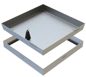 Immagine di SIGILLO ZINCATO VUOTO STAMPATO MISURA ESTERNA 43x43H5 CM