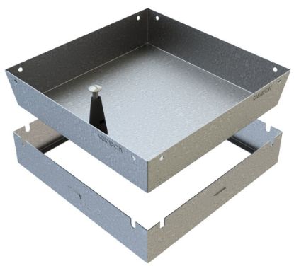 Immagine di SIGILLO ZINCATO VUOTO STAMPATO MISURA ESTERNA 33x33H8 CM