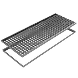 Immagine di GRIGLIA ZINCATA CON TELAIO 31x101x3 CM