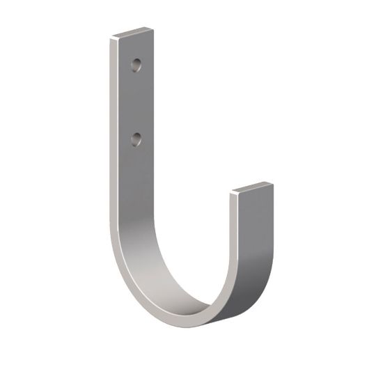 Immagine di GANCIO ACCIAIO PIATTO ZINCATO 70x110 MM FISSAGGIO A PARETE PORTATA 55 KG