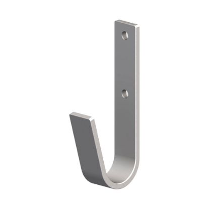 Immagine di GANCIO ACCIAIO PIATTO ZINCATO 35x82 MM FISSAGGIO A PARETE PORTATA 30 KG