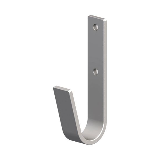 Immagine di GANCIO ACCIAIO PIATTO ZINCATO 35x82 MM FISSAGGIO A PARETE PORTATA 30 KG