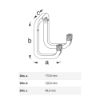 Immagine di GANCIO DOPPIO ACCIAIO ZINCATO 173x120x98 MM PORTATA 20 KG COMBINABILE CON PROFILO COAXIS