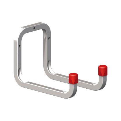 Immagine di GANCIO OOPPIO ACCIAIO ZINCATO 90x120x98 MM PORTATA 40 KG COMBINABILE CON PROFILO COAXIS