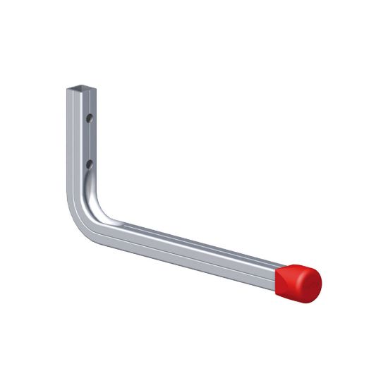 Immagine di GANCIO PER PARETI ALLUMINIO 175x80 MM PORTATA MAX KG 15 COMBINABILE CON PROFILO COAXIS