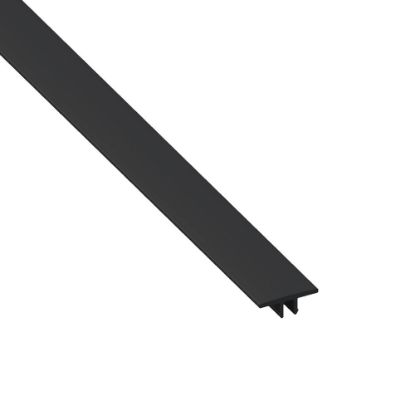 Immagine di LISTELLO DI COPERTURA PER PROFILO COAXIS 16 MM PVC NERO LUNGHEZZA 1 MT