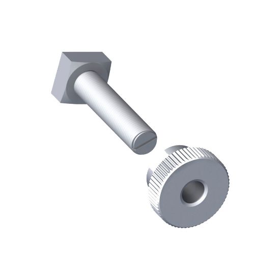 Immagine di SET DI MONTAGGIO SU BARRA PER GANCI COAXIS CON 6 FILETTATURE 5x16 MM + 6 FILETTATURE 5x23 MM + 12 DADI QUADRI