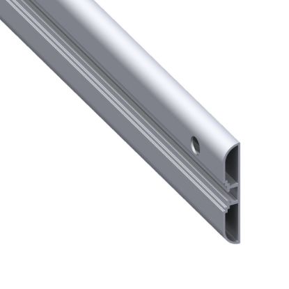 Immagine di PROFILO PORTA GANCI ALLUMINIO COAXIS 60 MM x 10 MM LUNGHEZZA BARRA 1 MT