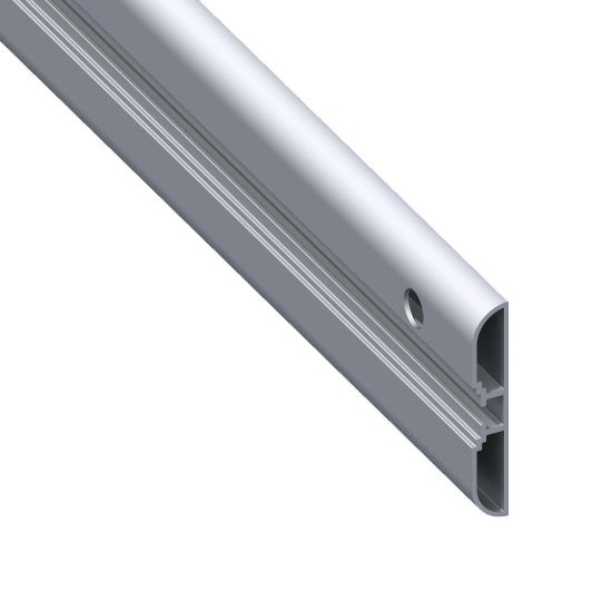 Immagine di PROFILO PORTA GANCI ALLUMINIO COAXIS 60 MM x 10 MM LUNGHEZZA BARRA 1 MT