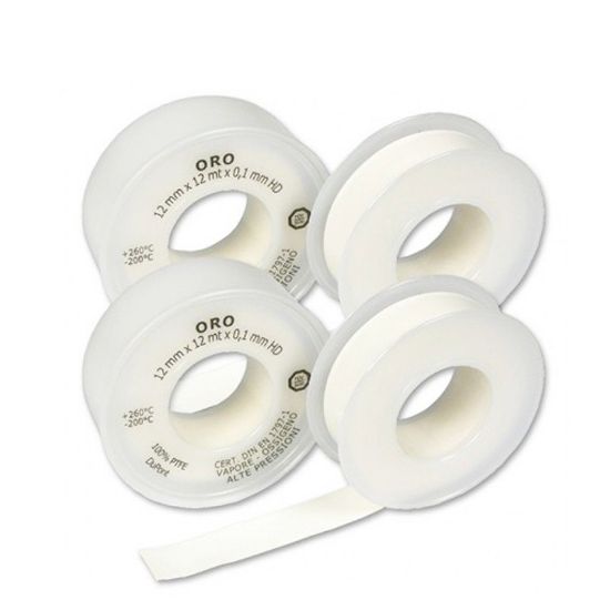 Immagine di NASTRO TEFLON ALTA TEMPERATURA PRESSIONE/VAPORE PTFE H.12 MM ROTOLO 12MT SP. 0,1 MM CONFEZIONE 10 PZ CAMON