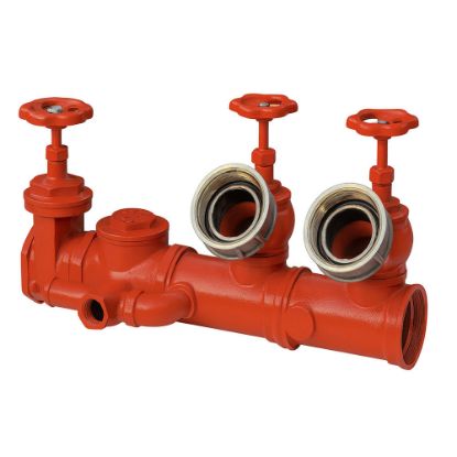 Immagine di GRUPPO ATTACCO MOTOPOMPA 2 IDRANTI ATTACCO 4' UNI70 ORIZZONTALE